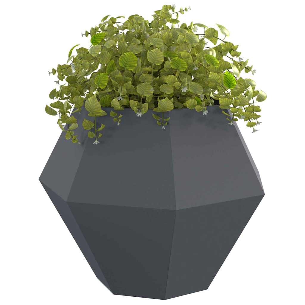 Pflanzkübel Anthrazit 100 x 100 x 80 cm Stahl