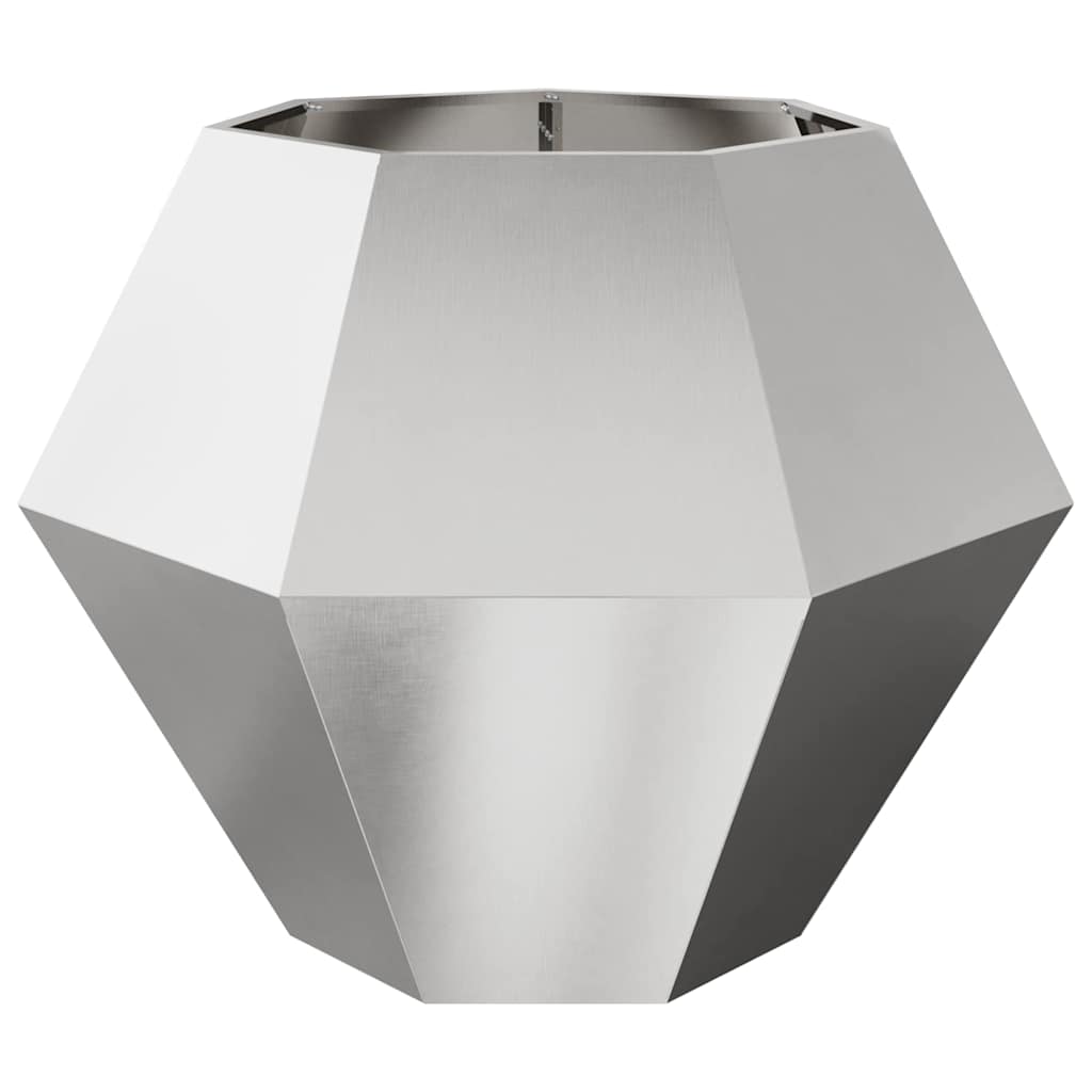 Pflanzkübel Silber 100 x 100 x 80 cm Edelstahl