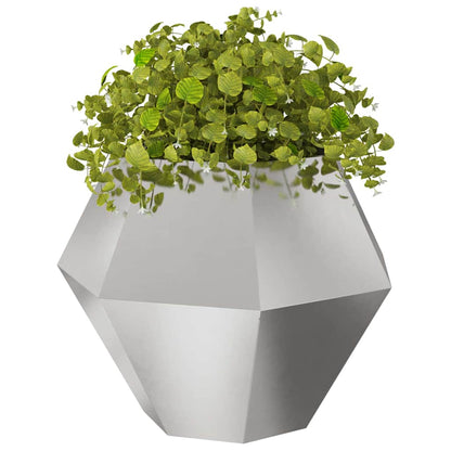 Pflanzkübel Silber 100 x 100 x 80 cm Edelstahl