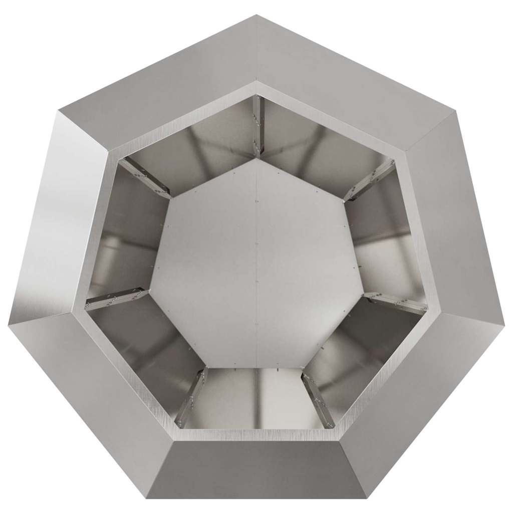 Pflanzkübel Silber 100 x 100 x 80 cm Edelstahl
