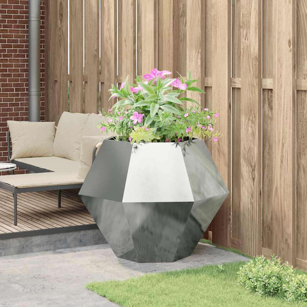 Pflanzkübel Silber 100 x 100 x 80 cm Verzinkter Stahl