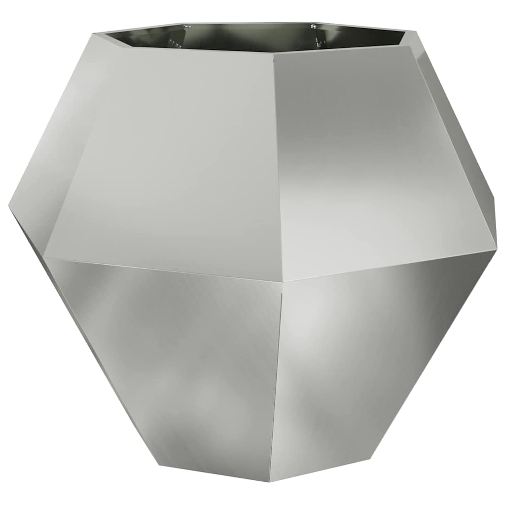 Pflanzkübel 2 Stk. Silber 100 x 100 x 80 cm Verzinkter Stahl
