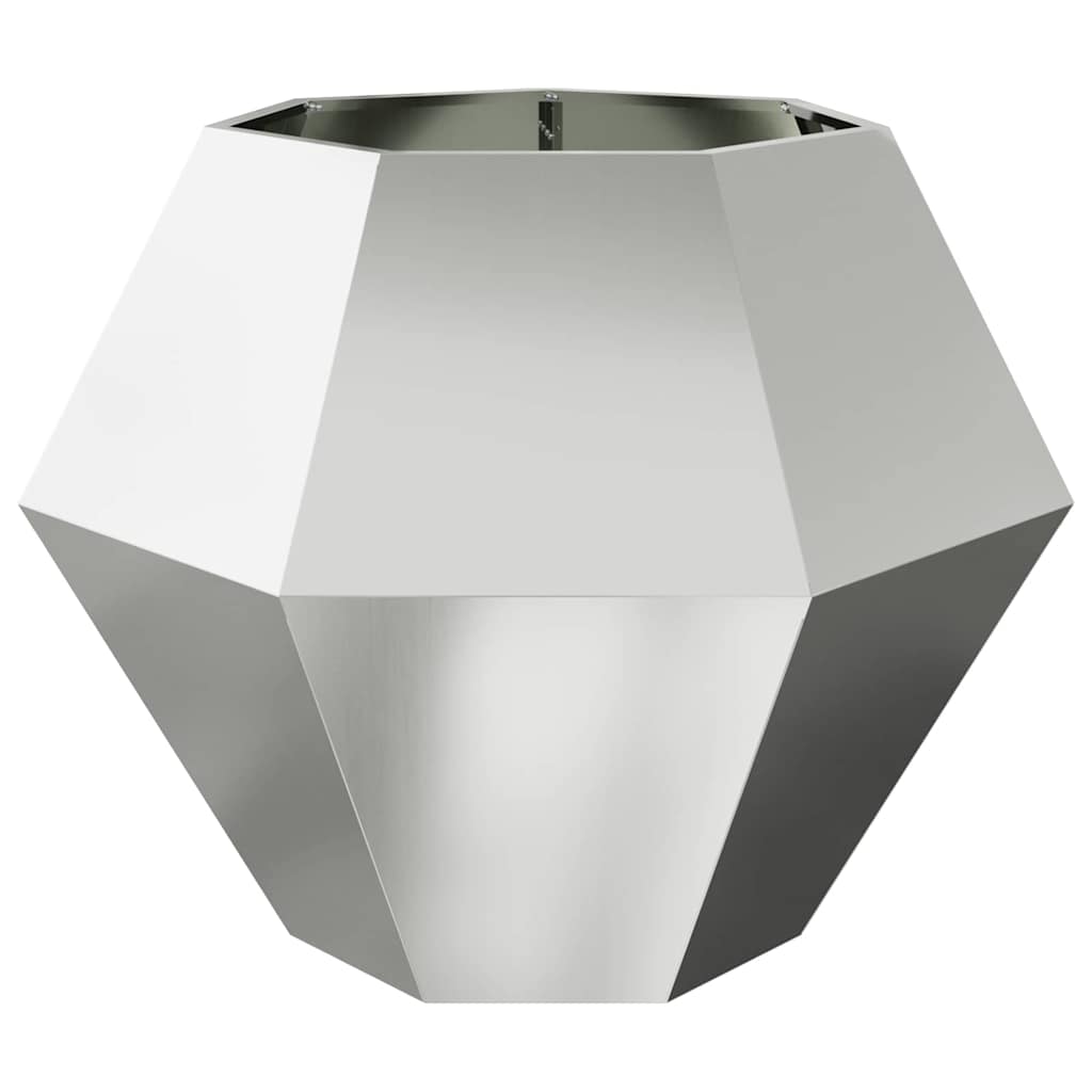 Pflanzkübel 2 Stk. Silber 100 x 100 x 80 cm Verzinkter Stahl