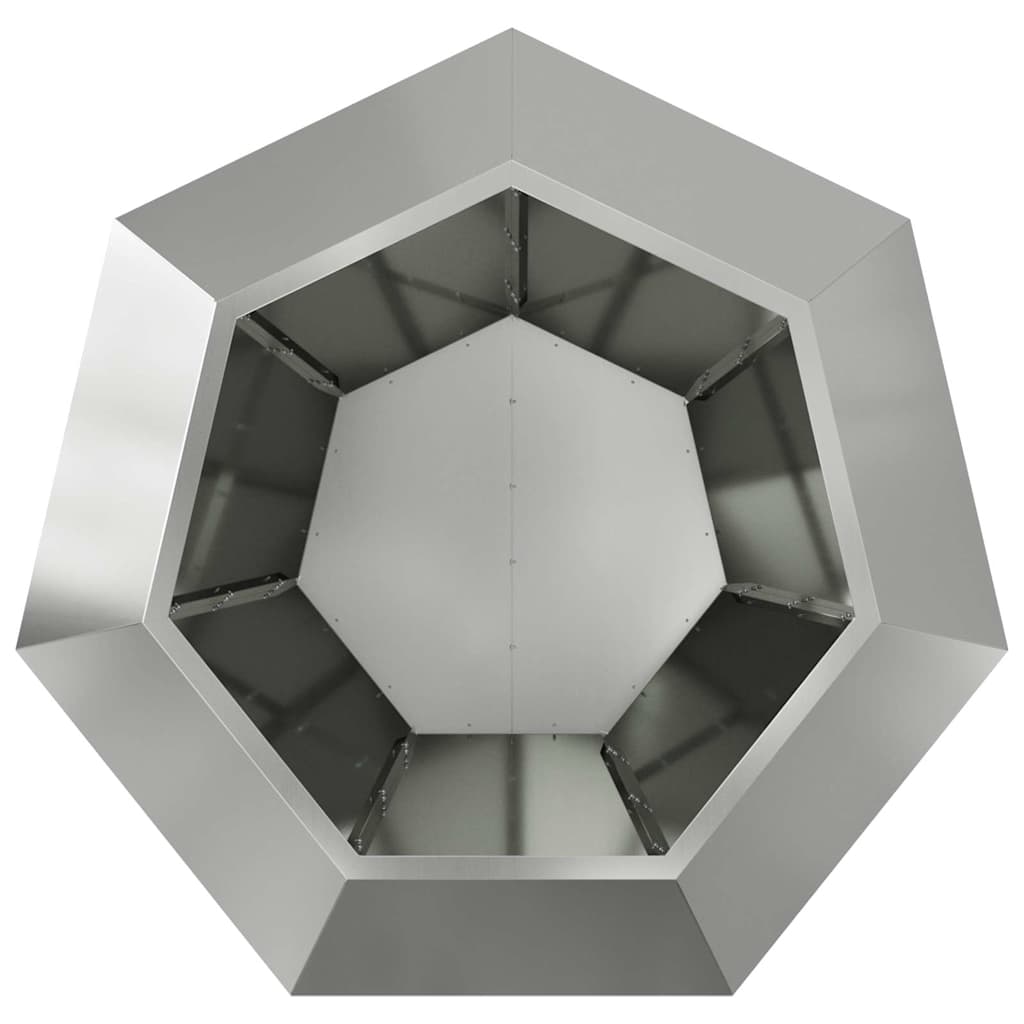 Pflanzkübel 2 Stk. Silber 100 x 100 x 80 cm Verzinkter Stahl