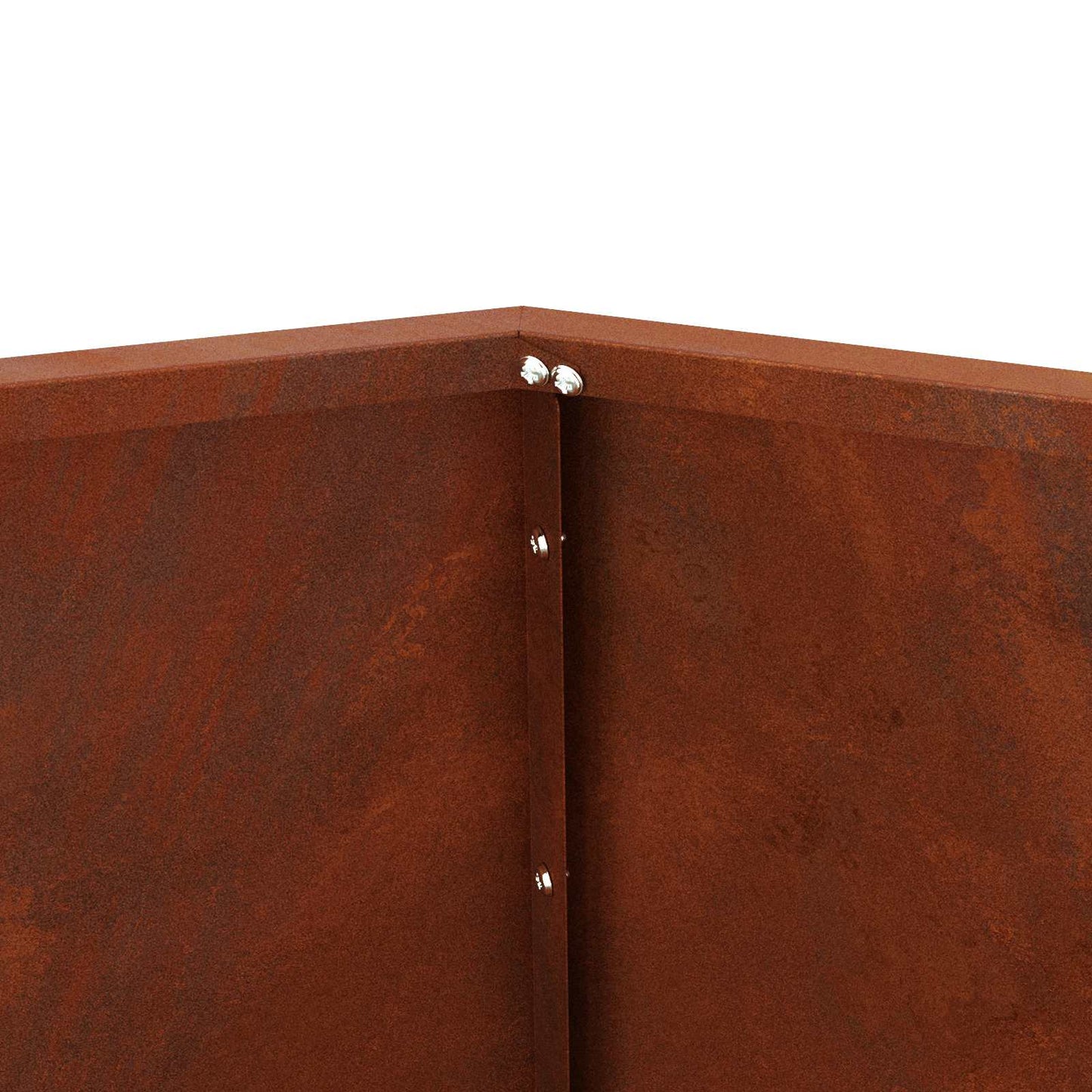 Pflanzkübel 2 Stk. Rostoptik 100 x 100 x 80 cm Wetterfeststahl