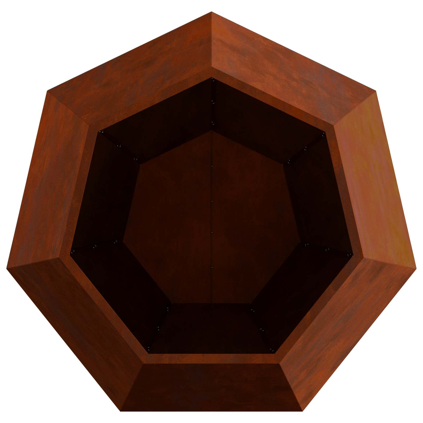 Pflanzkübel 2 Stk. Rostoptik 100 x 100 x 80 cm Wetterfeststahl