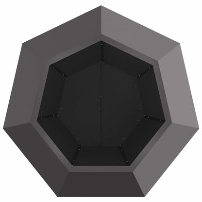 Pflanzkübel 2 Stk. Schwarz 75 x 75 x 60 cm Stahl