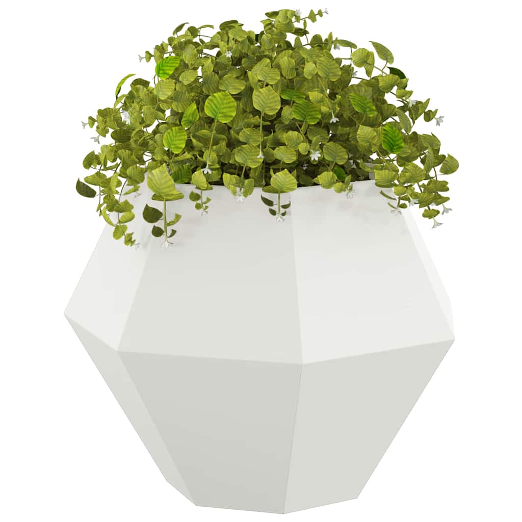 Pflanzkübel Weiß 75 x 75 x 60 cm Stahl