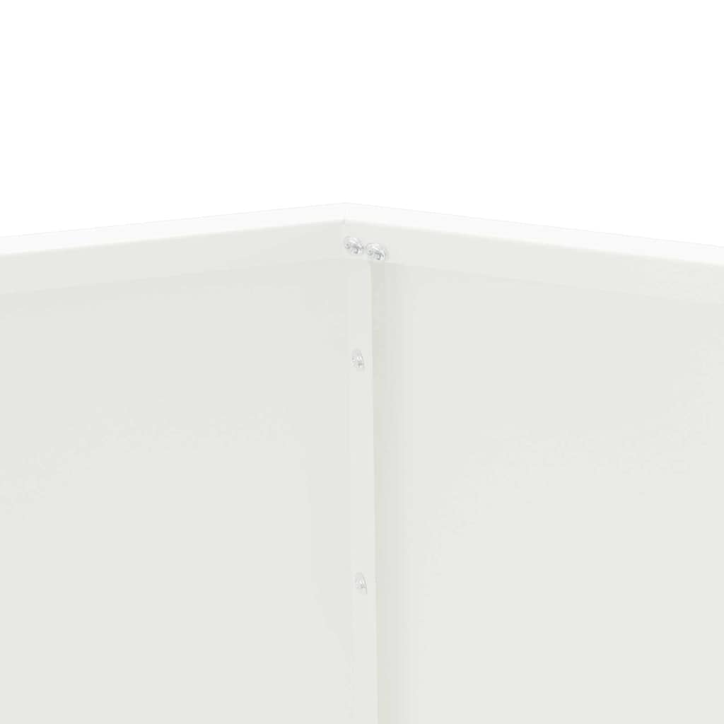Pflanzkübel 2 Stk. Weiß 75 x 75 x 60 cm Stahl
