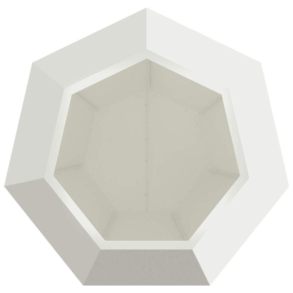 Pflanzkübel 2 Stk. Weiß 75 x 75 x 60 cm Stahl