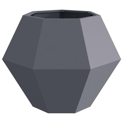 Pflanzkübel Anthrazit 75 x 75 x 60 cm Stahl