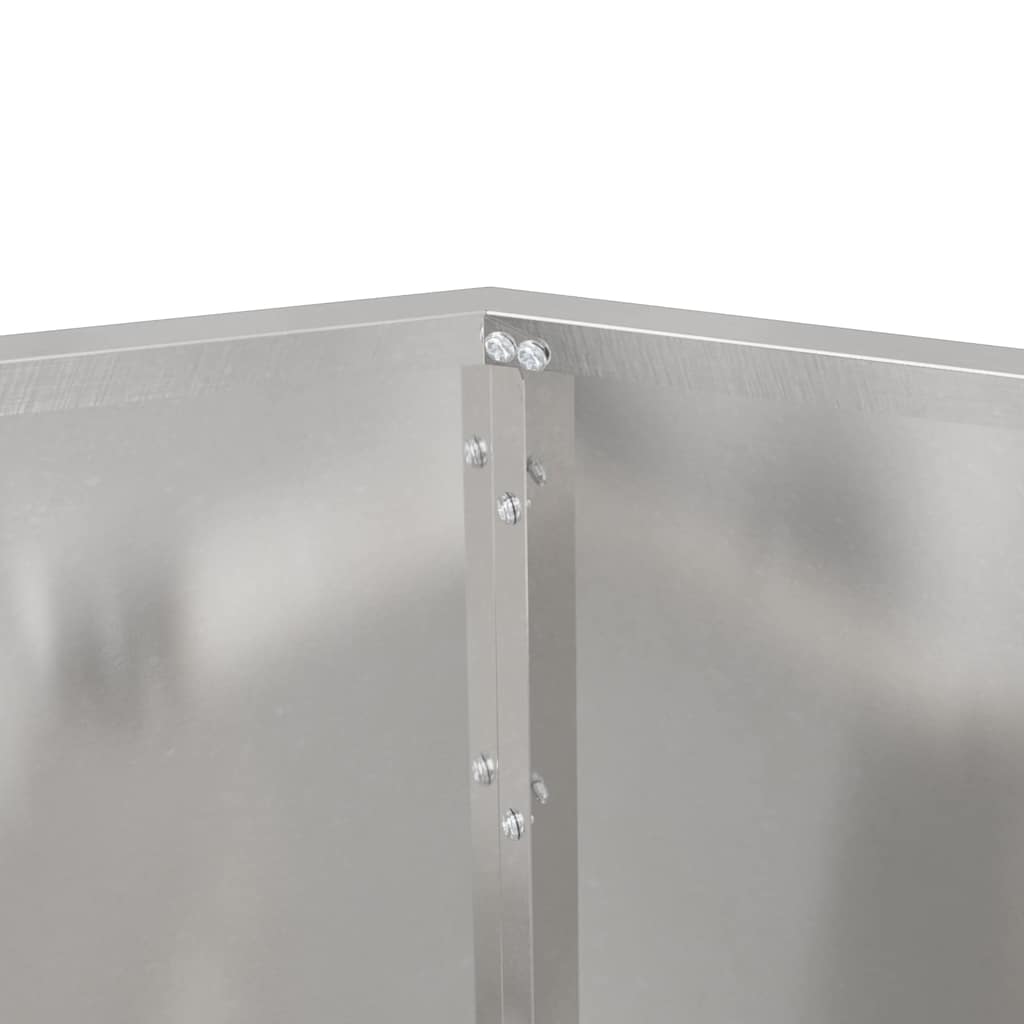 Pflanzkübel 2 Stk. Silber 75 x 75 x 60 cm Edelstahl
