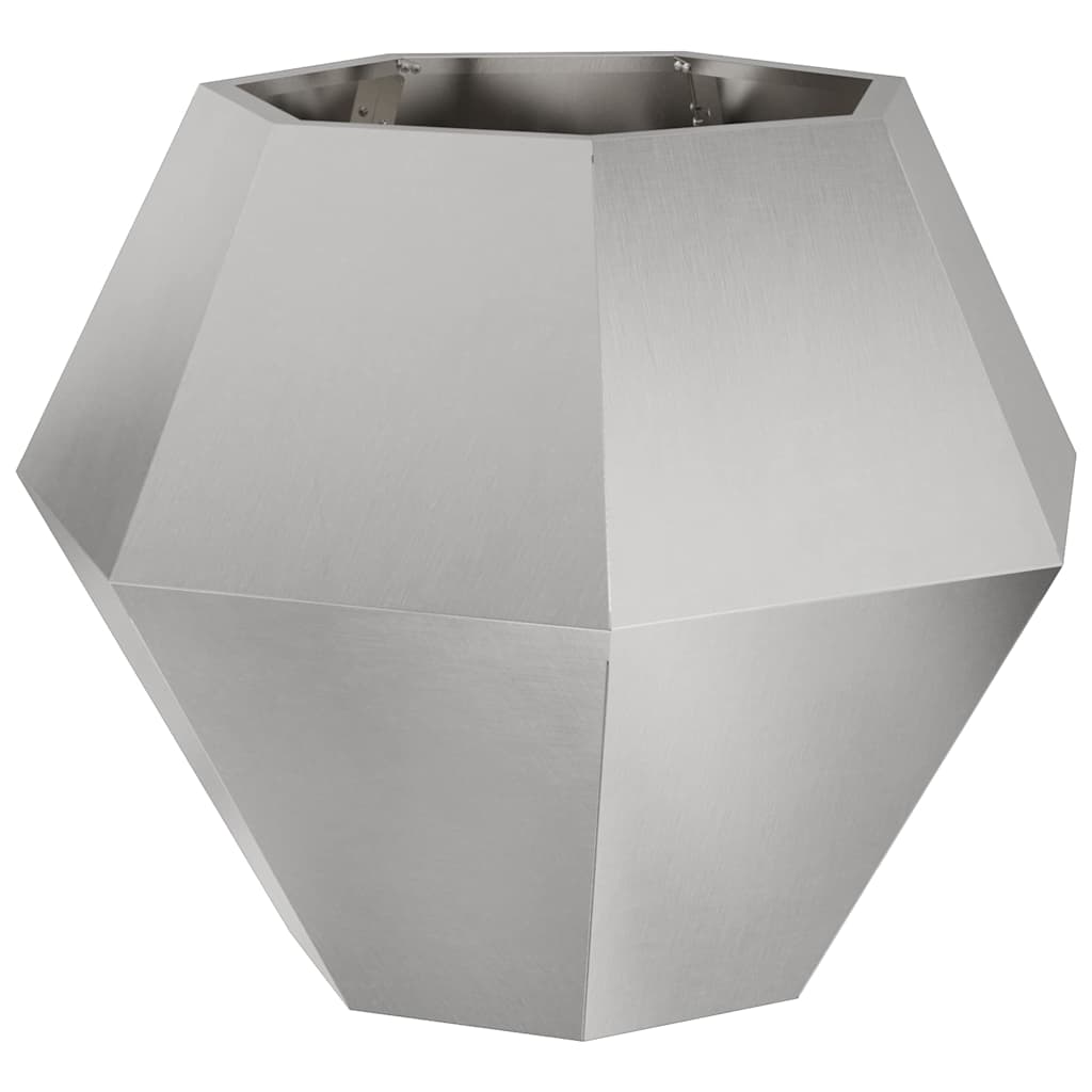 Pflanzkübel 2 Stk. Silber 75 x 75 x 60 cm Edelstahl