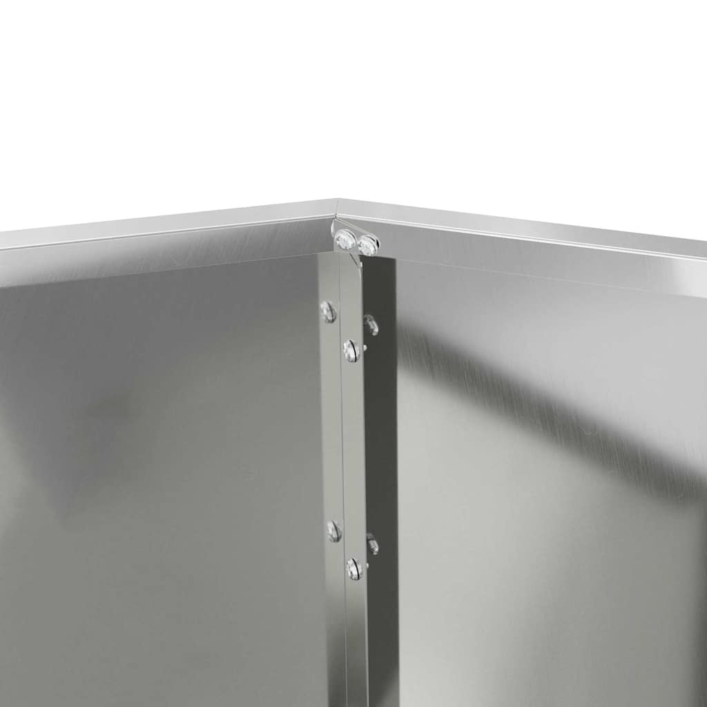 Pflanzkübel 2 Stk. Silber 75 x 75 x 60 cm Verzinkter Stahl
