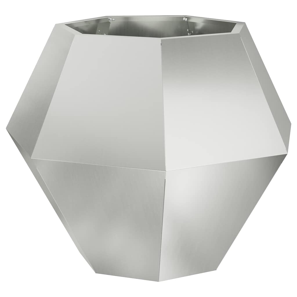 Pflanzkübel 2 Stk. Silber 75 x 75 x 60 cm Verzinkter Stahl