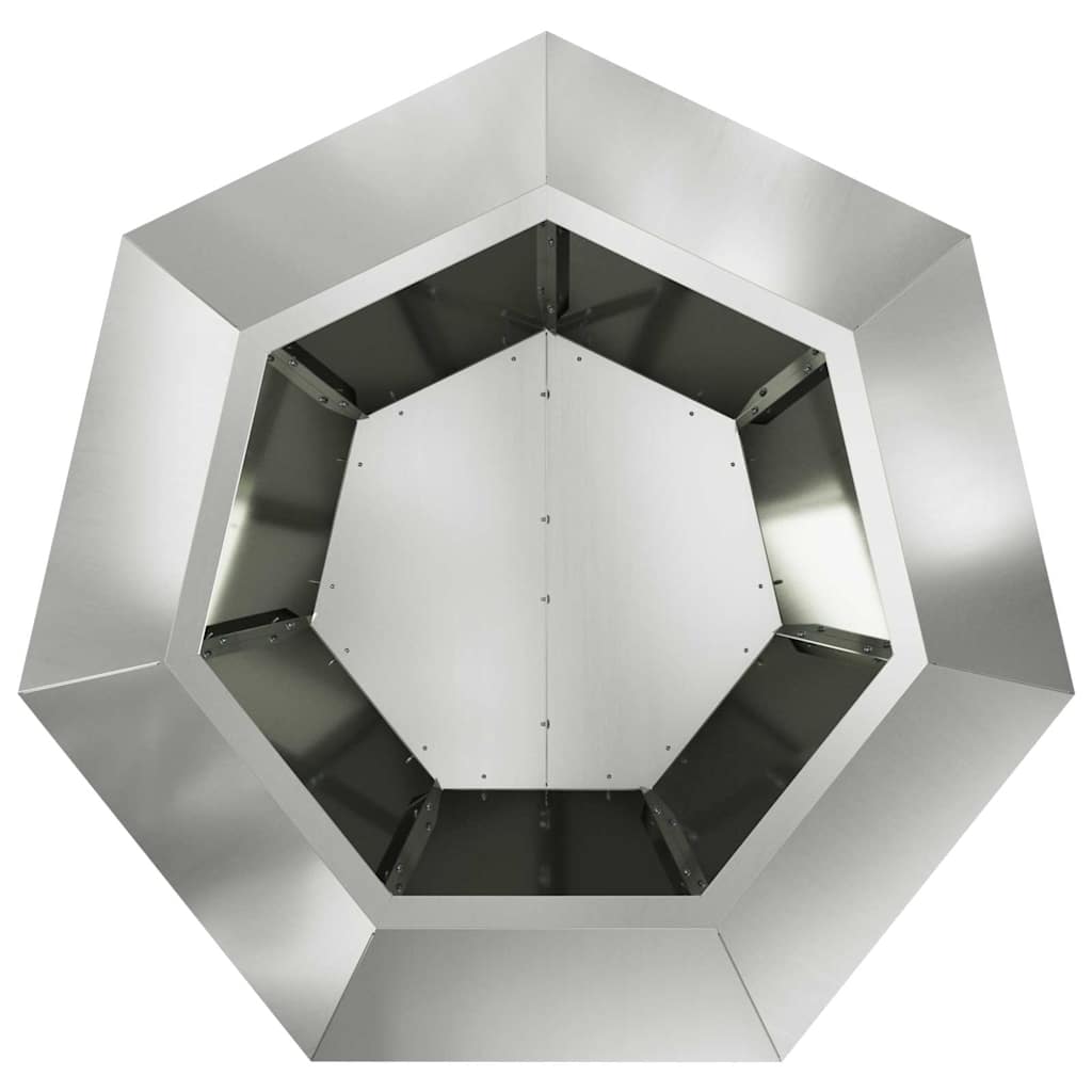 Pflanzkübel 2 Stk. Silber 75 x 75 x 60 cm Verzinkter Stahl