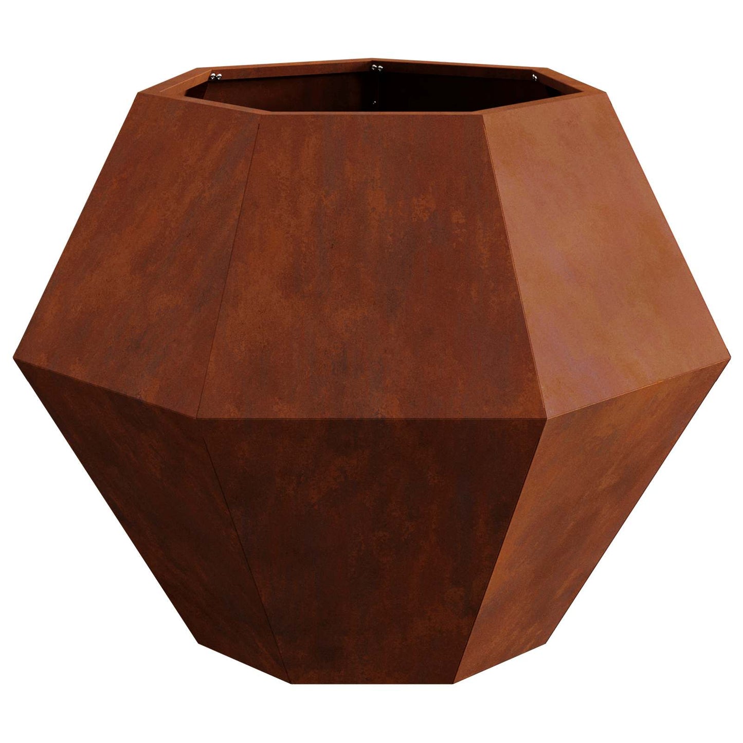 Pflanzkübel 2 Stk. Rostoptik 75 x 75 x 60 cm Wetterfeststahl