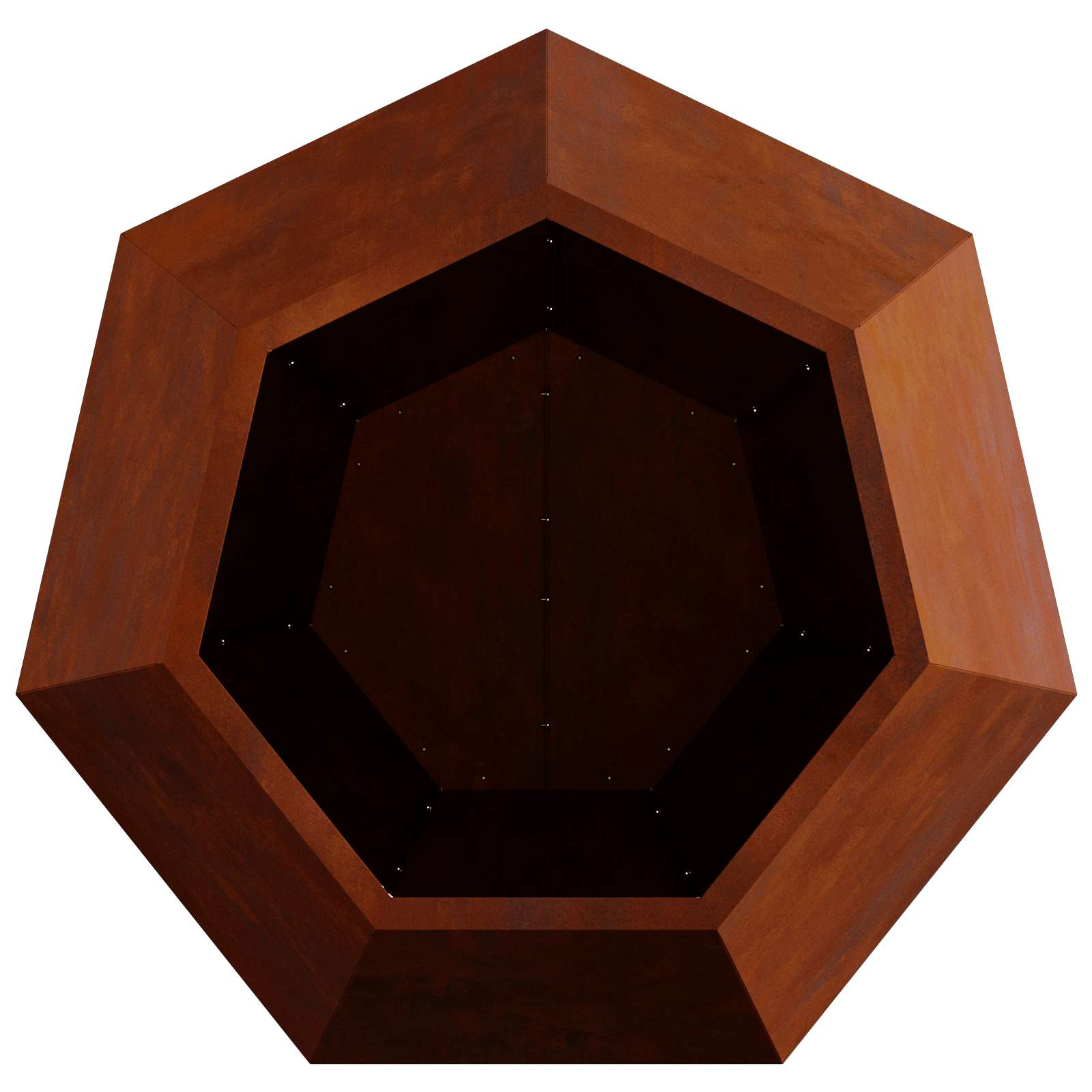 Pflanzkübel 2 Stk. Rostoptik 75 x 75 x 60 cm Wetterfeststahl
