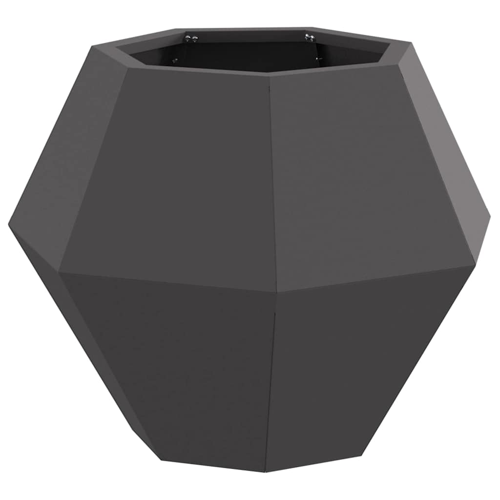 Pflanzkübel 2 Stk. Schwarz 50 x 50 x 40 cm Stahl