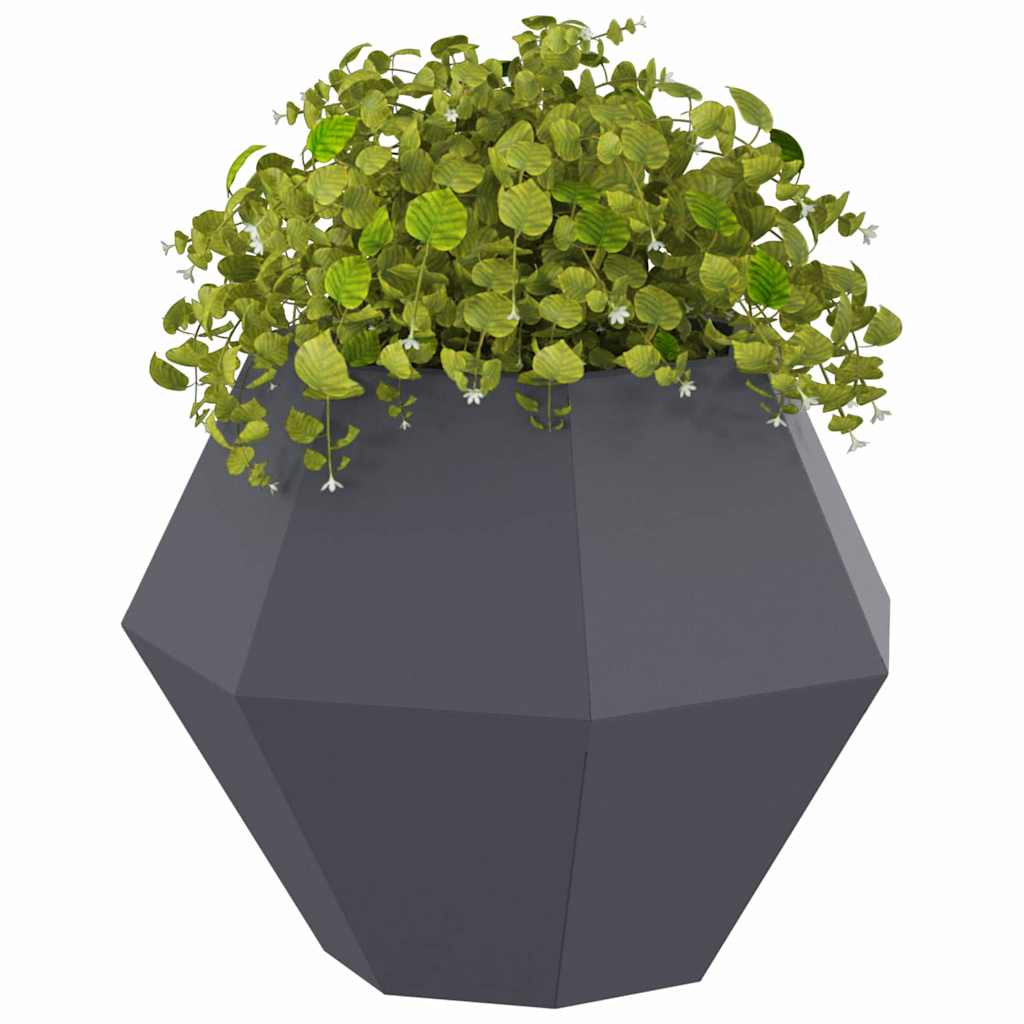 Pflanzkübel Anthrazit 50 x 50 x 40 cm Stahl