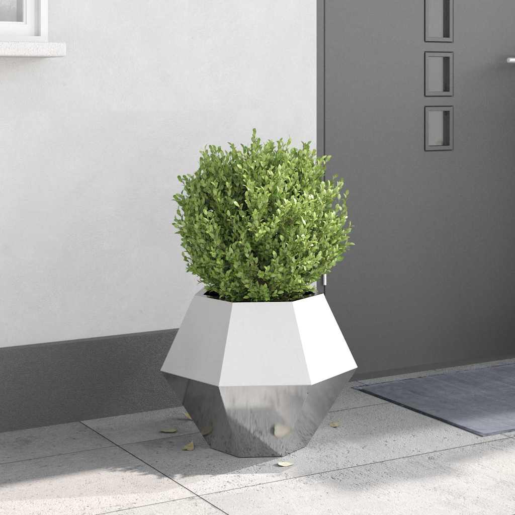Pflanzkübel Silber 50 x 50 x 40 cm Edelstahl