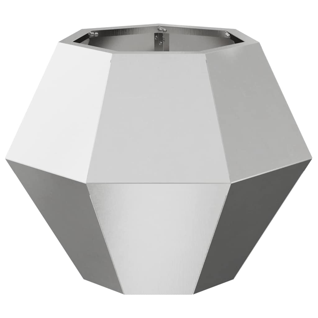 Pflanzkübel 2 Stk. Silber 50 x 50 x 40 cm Edelstahl