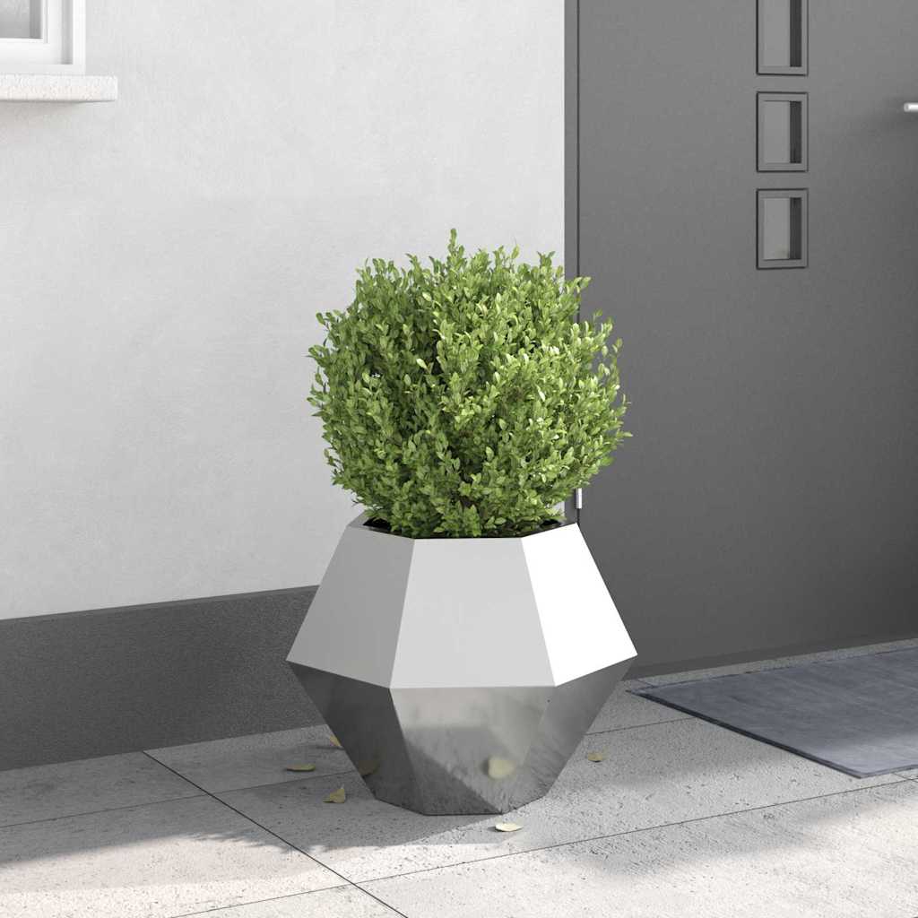 Pflanzkübel Silber 50 x 50 x 40 cm Verzinkter Stahl