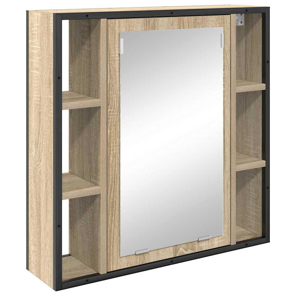 Badezimmermöbel-Set 4 stk. Sonoma-Eiche 33 x 33 x 185,5 cm