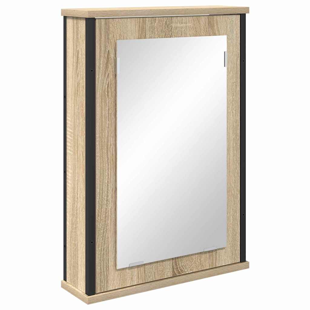 Badezimmermöbel-Set 4 stk. Sonoma-Eiche 33 x 33 x 185,5 cm