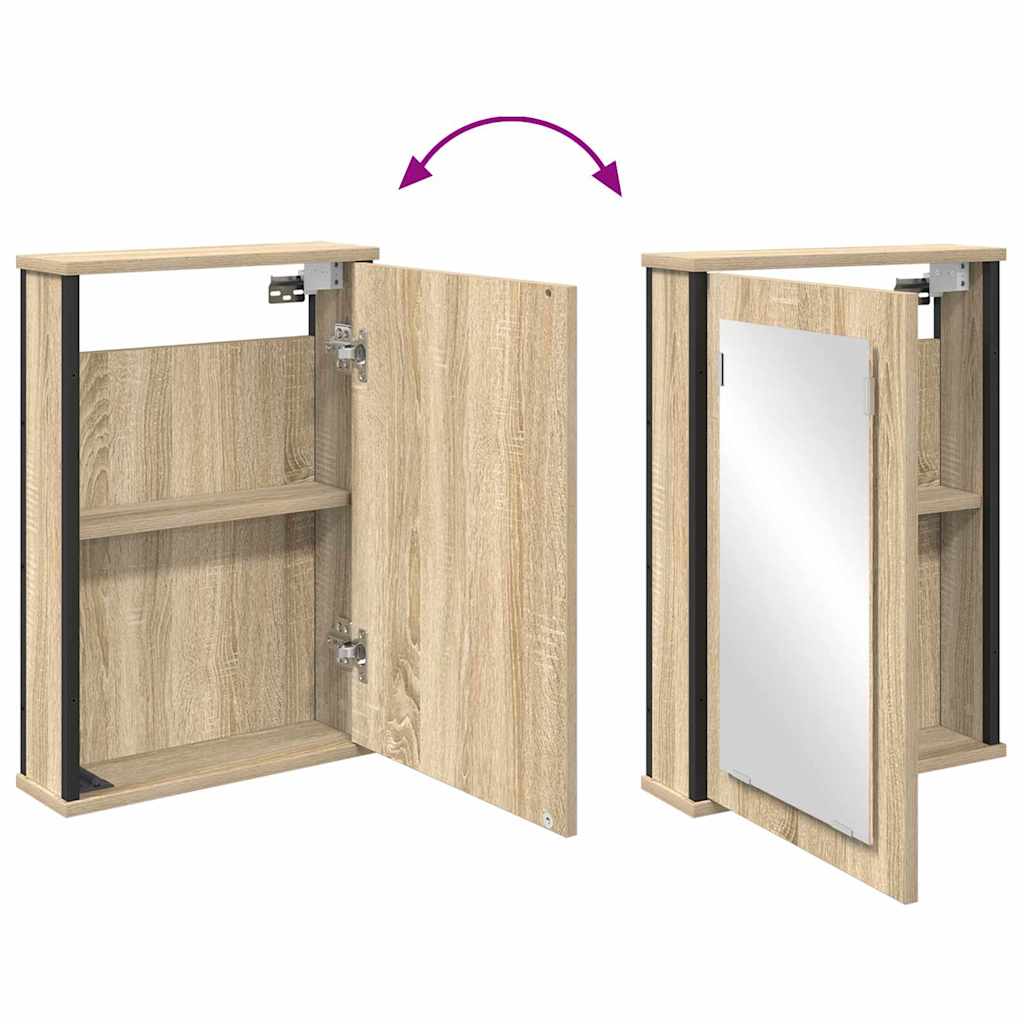 Badezimmermöbel-Set 4 stk. Sonoma-Eiche 33 x 33 x 185,5 cm