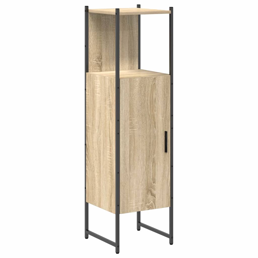 Badezimmermöbel-Set 4 stk. Sonoma-Eiche 33 x 33 x 185,5 cm