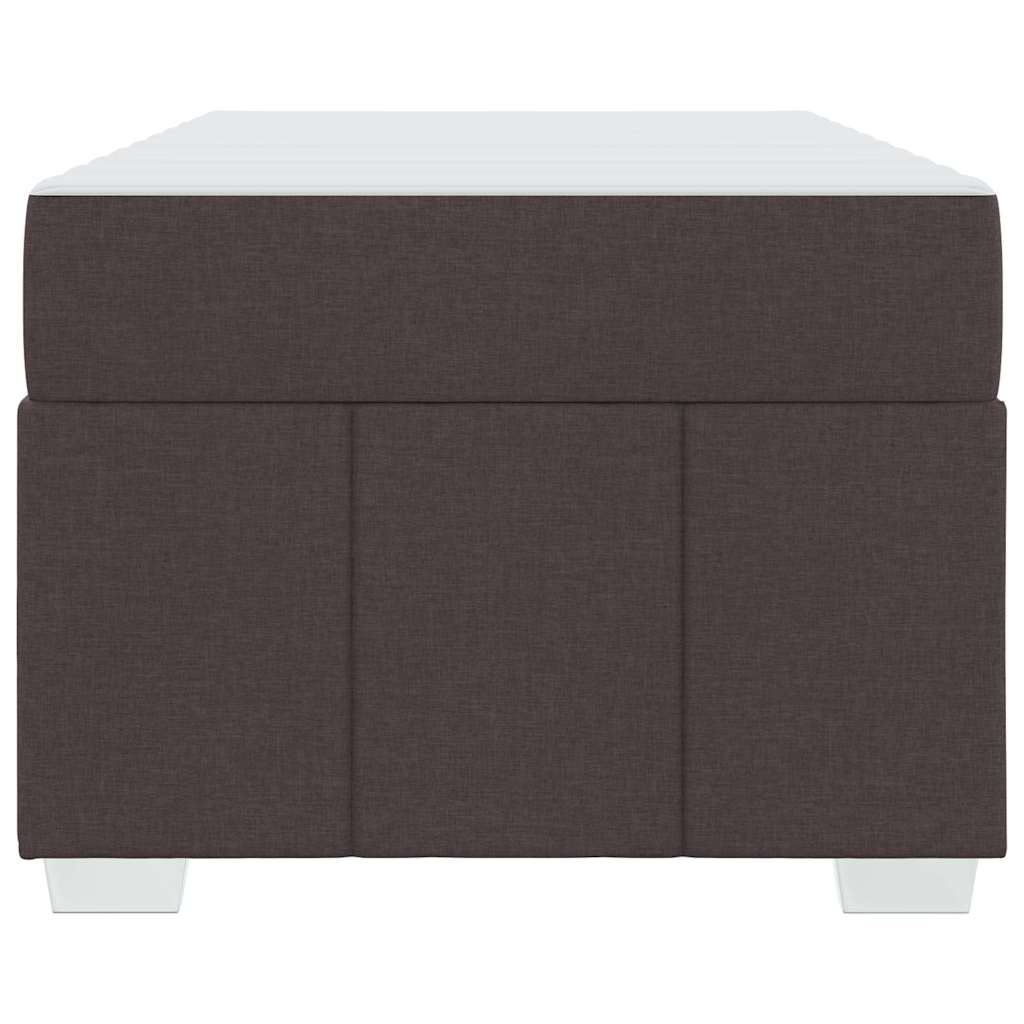 Bettgestell mit Matratze Dunkelbraun 80 x 200 cm Stoff