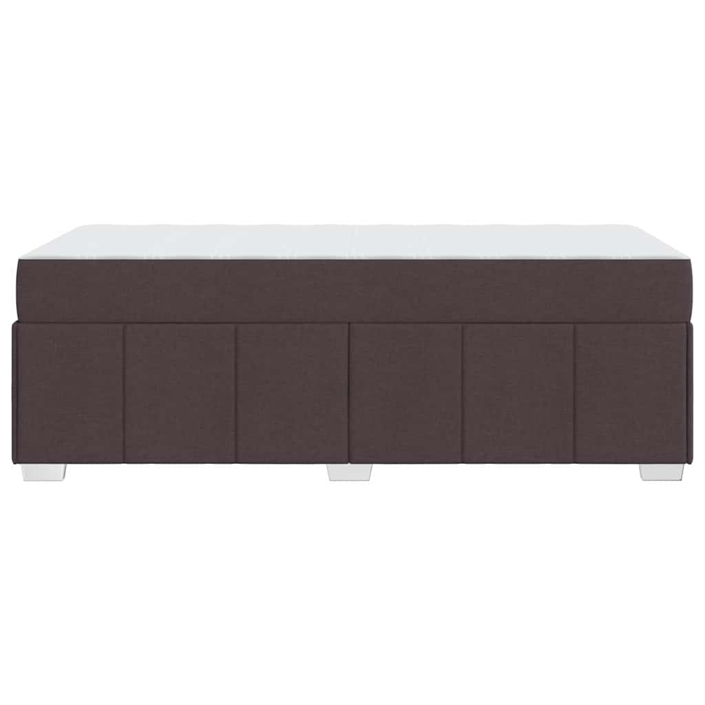 Bettgestell mit Matratze Dunkelbraun 80 x 200 cm Stoff