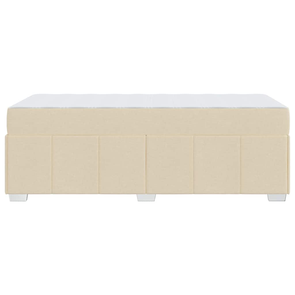 Bettgestell mit Matratze Creme 80 x 200 cm Stoff