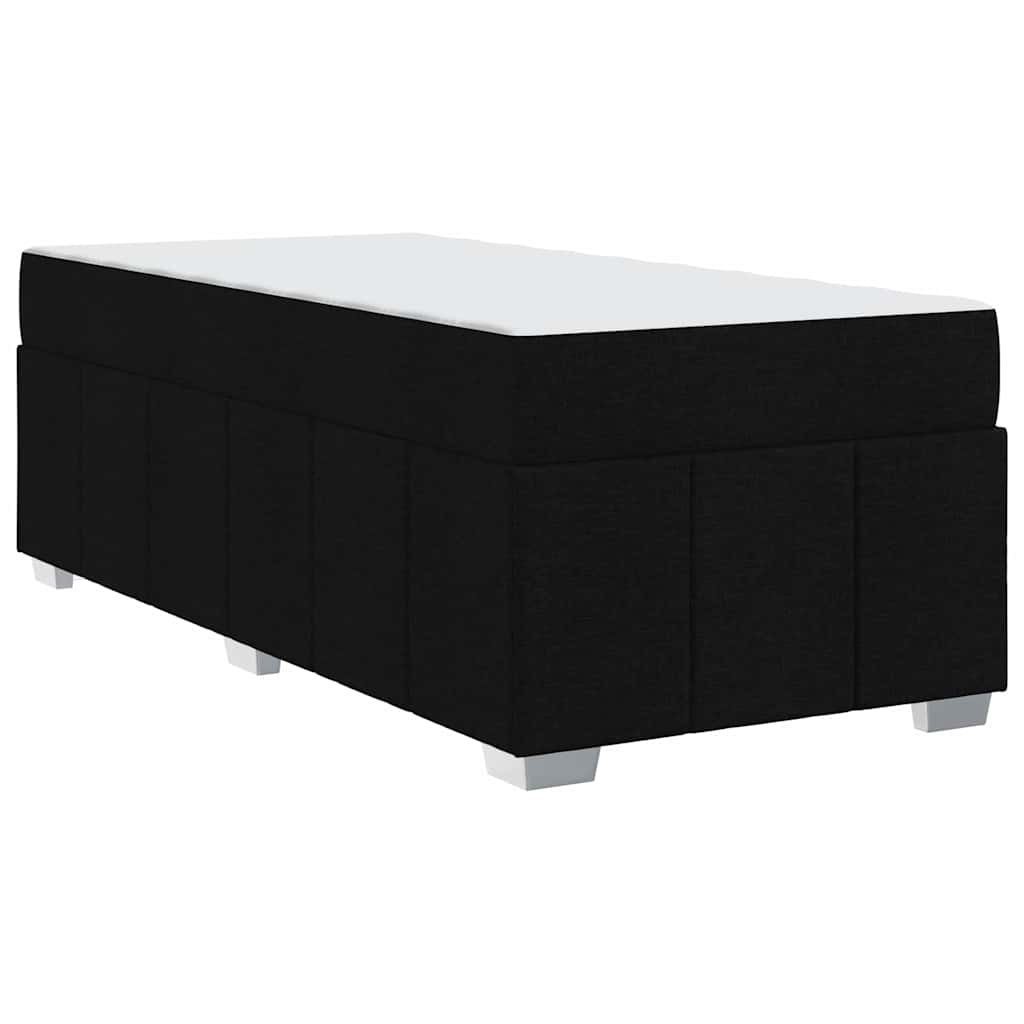 Bettgestell mit Matratze Schwarz 90 x 200 cm Stoff