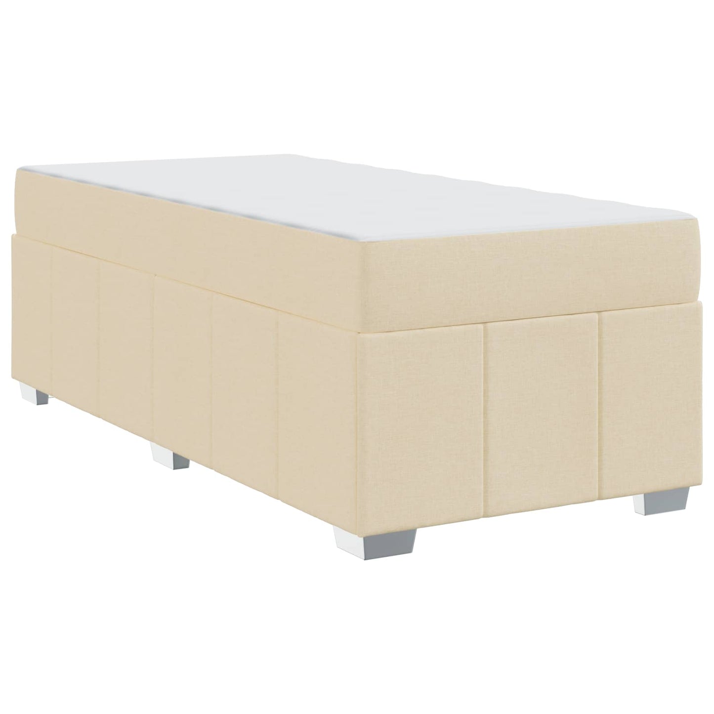 Bettrahmen mit Matratze Creme 90 x 200 cm Stoff