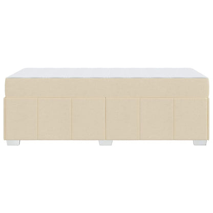 Bettrahmen mit Matratze Creme 90 x 200 cm Stoff
