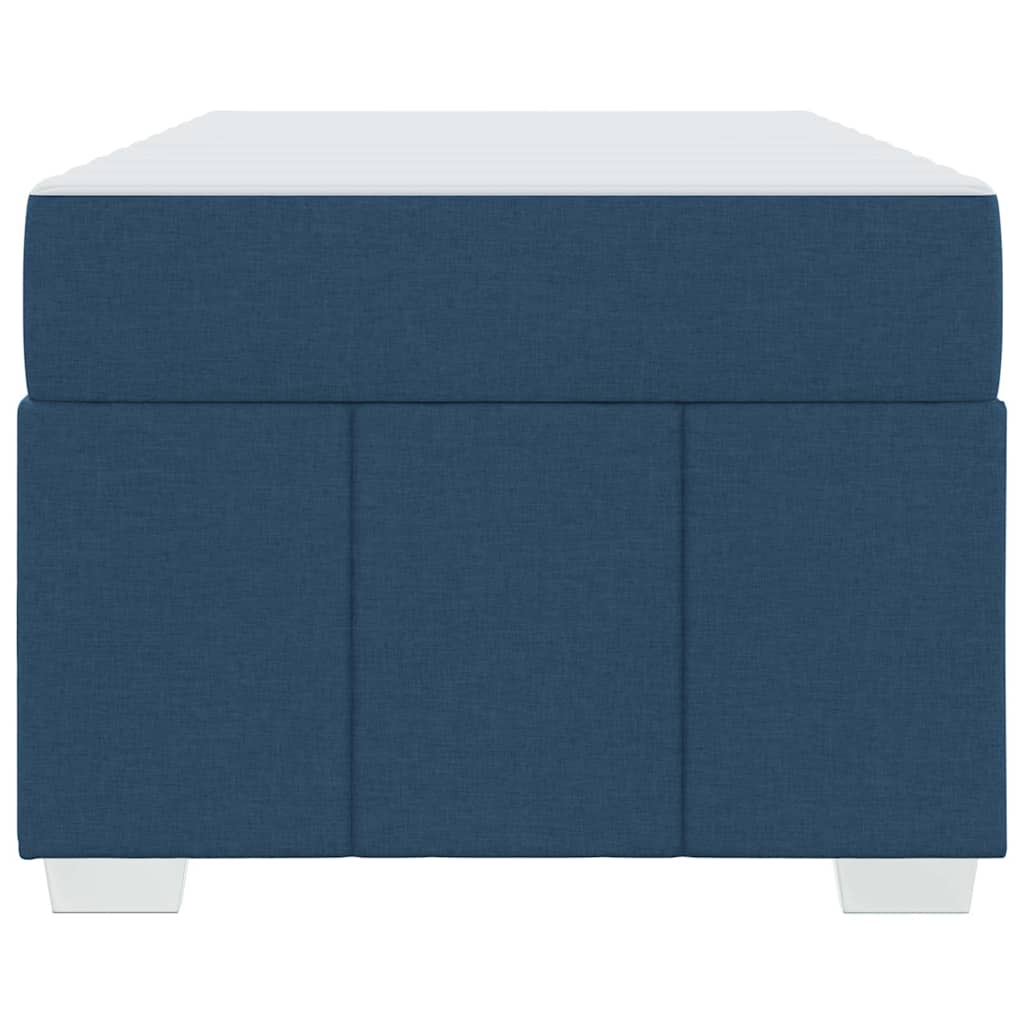 Bettgestell mit Matratze Blau 90 x 200 cm Stoff
