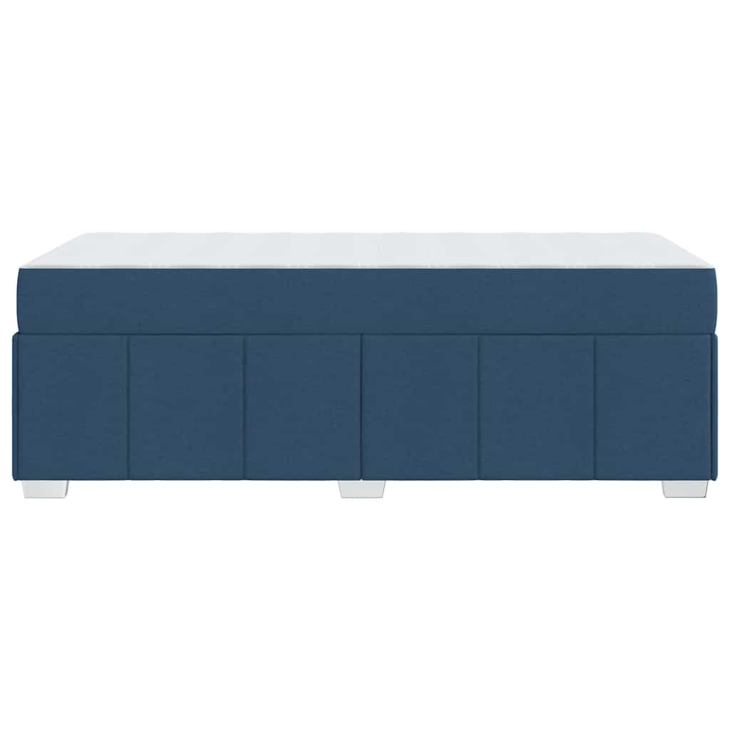 Bettgestell mit Matratze Blau 90 x 200 cm Stoff