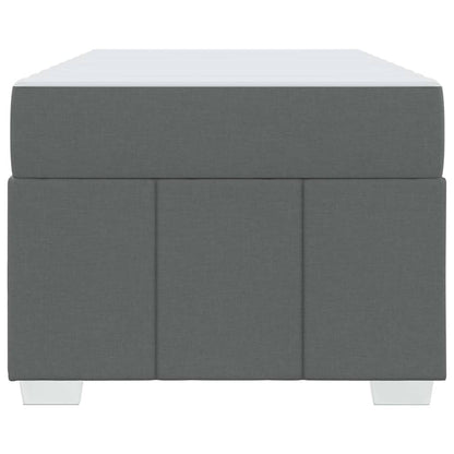 Bettrahmen mit Matratze Dunkelgrau 100 x 200 cm Stoff