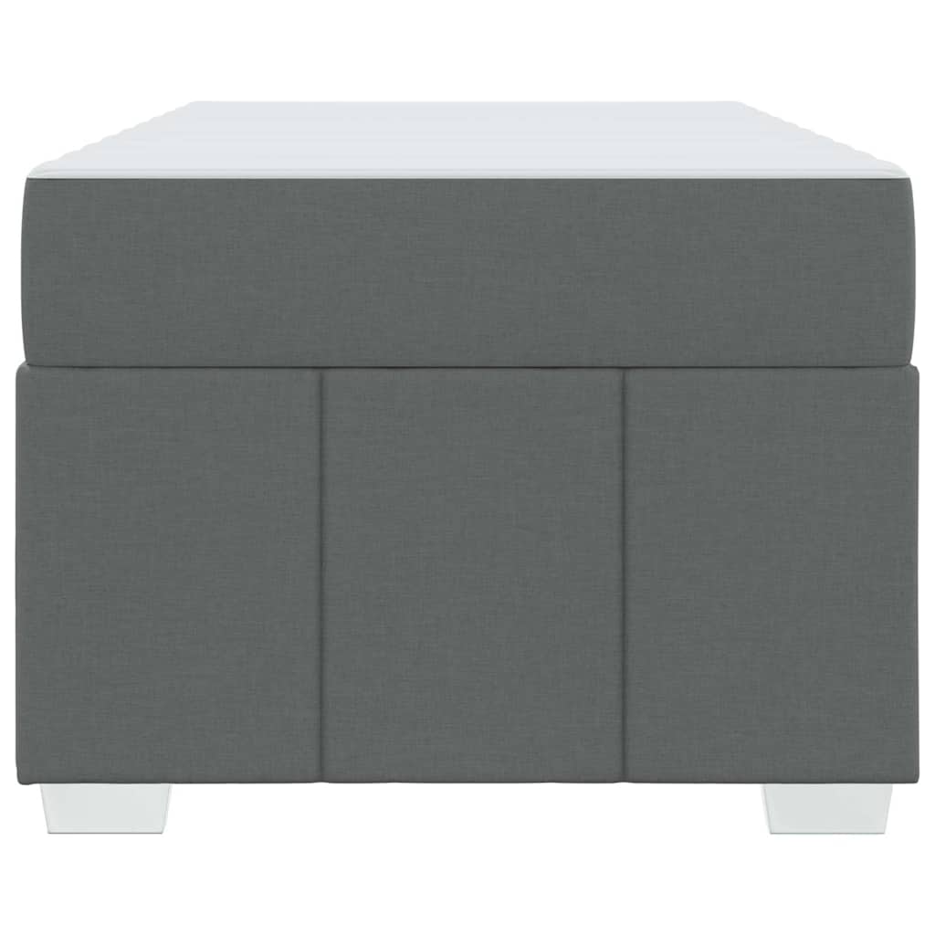 Bettgestell mit Matratze Dunkelgrau 120 x 190 cm Stoff