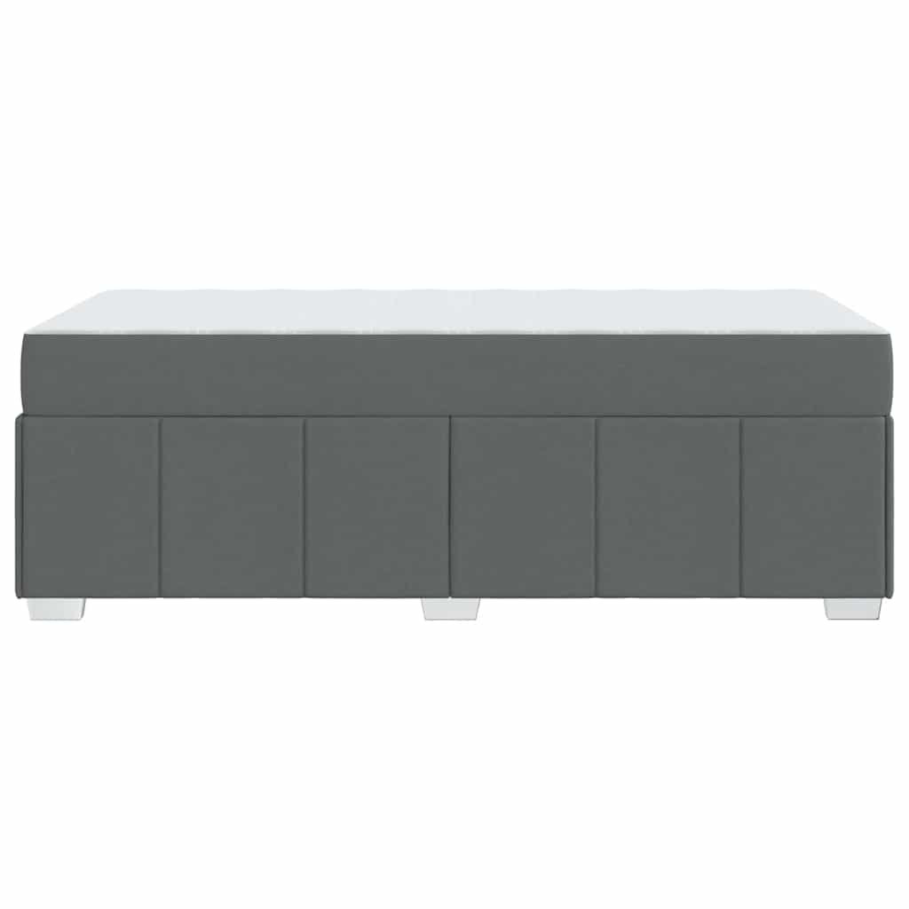 Bettgestell mit Matratze Dunkelgrau 120 x 190 cm Stoff