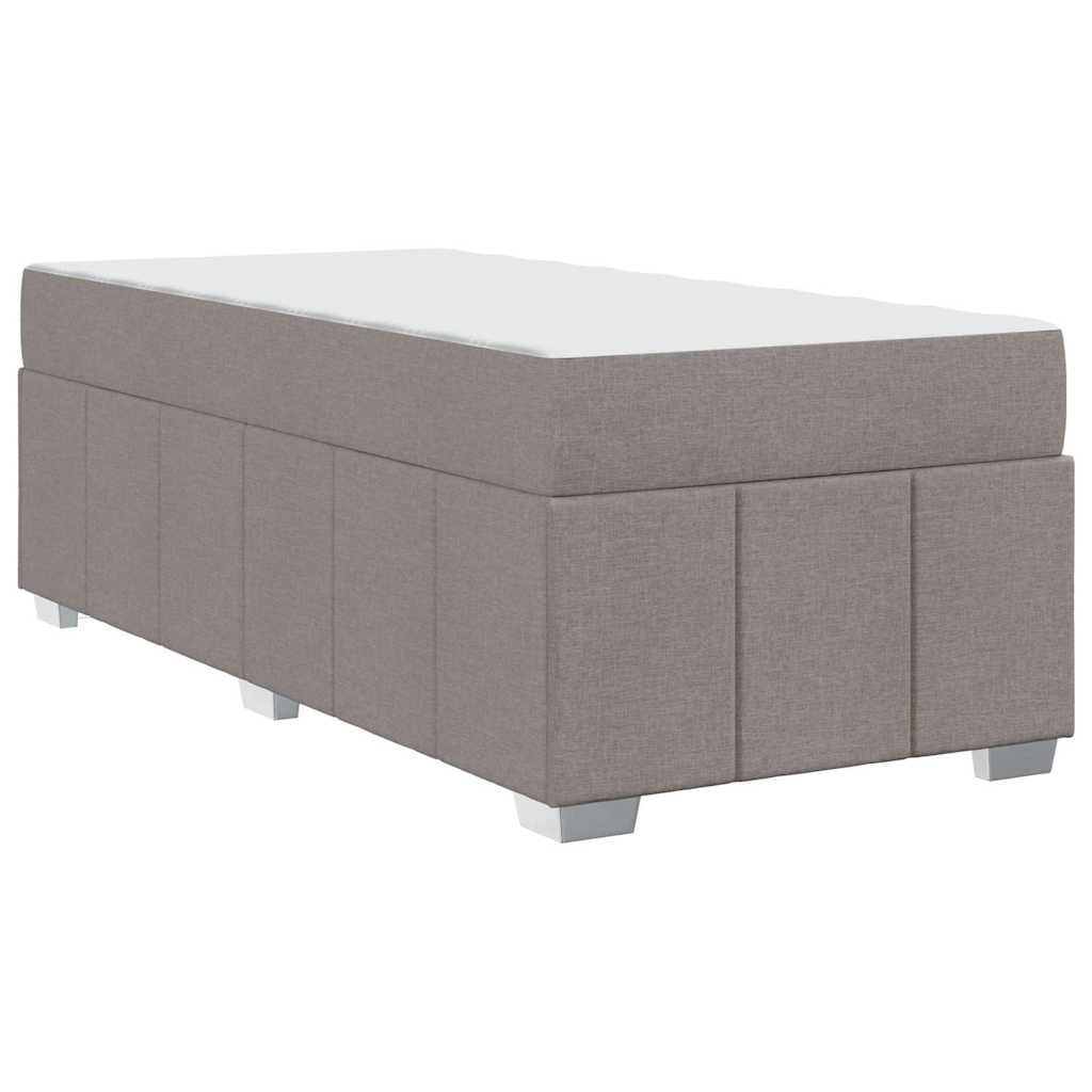 Bettgestell mit Matratze Taupe 120 x 190 cm Stoff