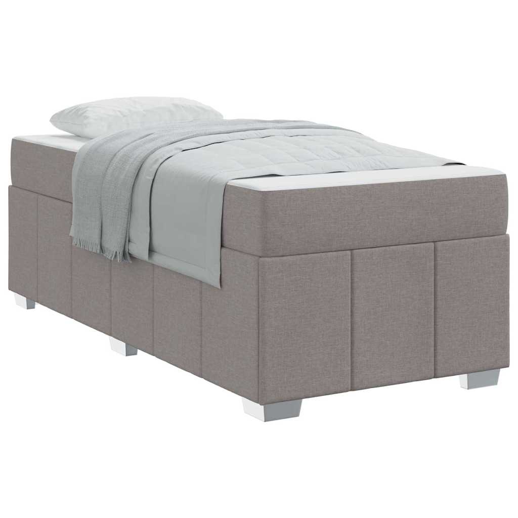 Bettgestell mit Matratze Taupe 120 x 190 cm Stoff