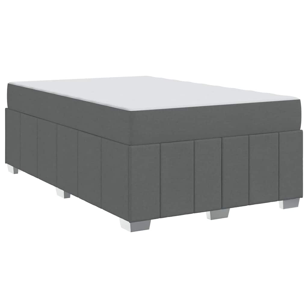 Bettgestell mit Matratze Dunkelgrau 120 x 200 cm Stoff