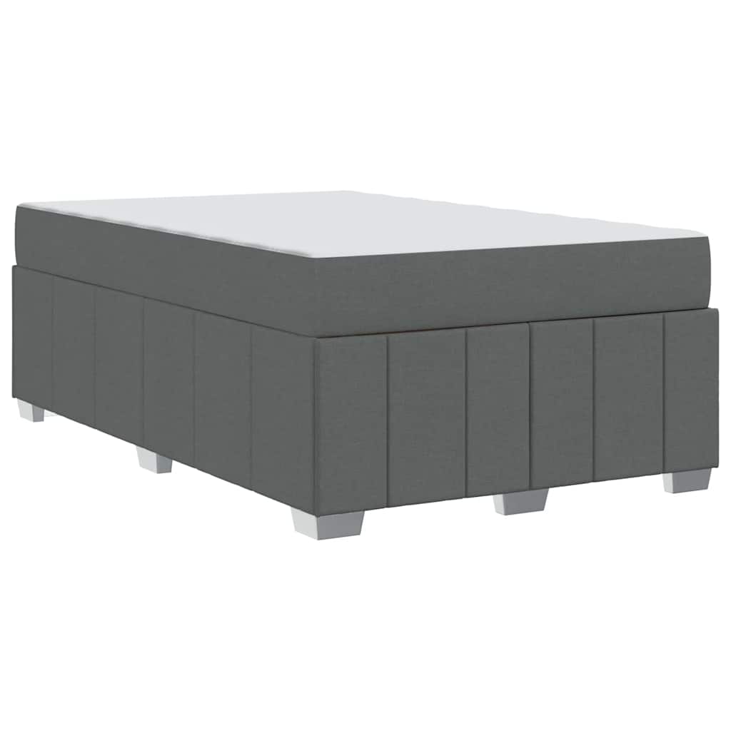 Bettgestell mit Matratze Dunkelgrau 120 x 200 cm Stoff