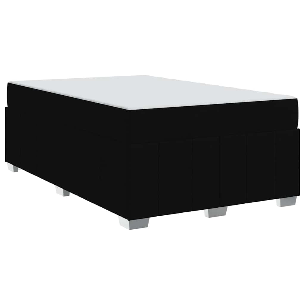 Bettgestell mit Matratze Schwarz 120 x 200 cm Stoff