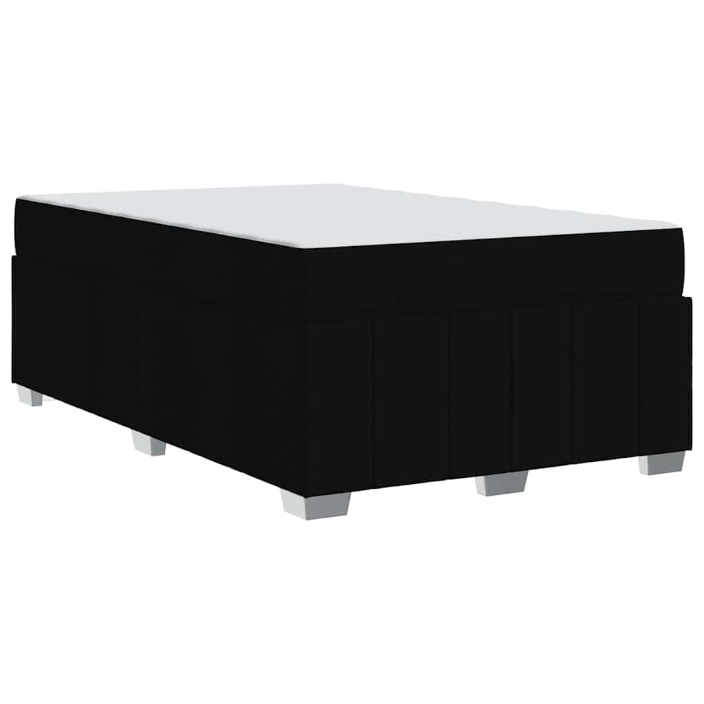 Bettgestell mit Matratze Schwarz 120 x 200 cm Stoff