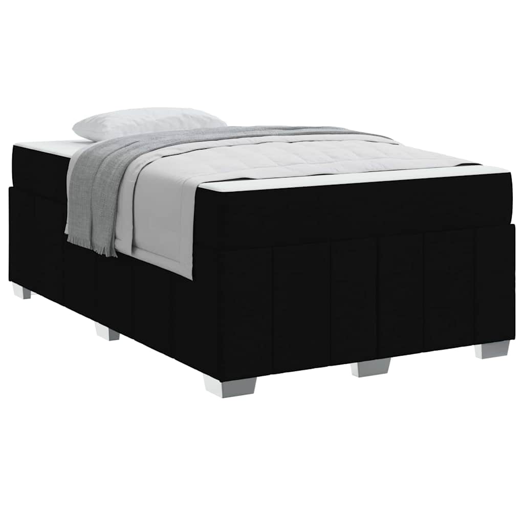 Bettgestell mit Matratze Schwarz 120 x 200 cm Stoff