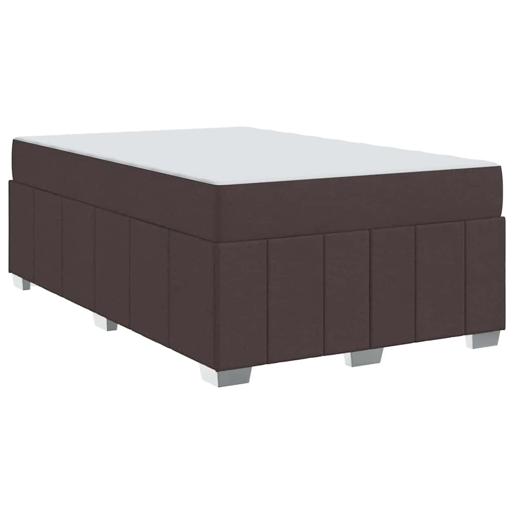 Bettgestell mit Matratze Dunkelbraun 120 x 200 cm Stoff
